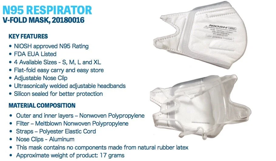 ピコ　AOK N95マスク PN 2018001-1 40個 ピコ AOK N95マスク PN 2018001-1 40個 N95 Folding Mask - FDA